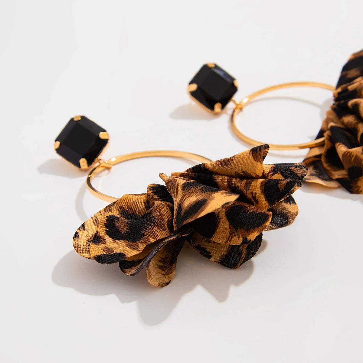 Leopard Pendant Earrings