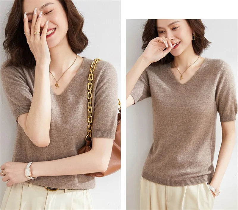 Elysian V-Neck Knit Top