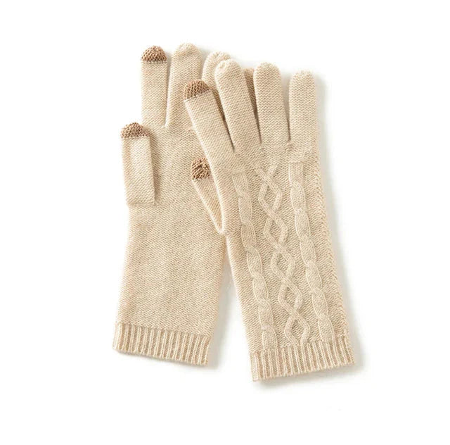 Bow Tied Cashmere Mittens