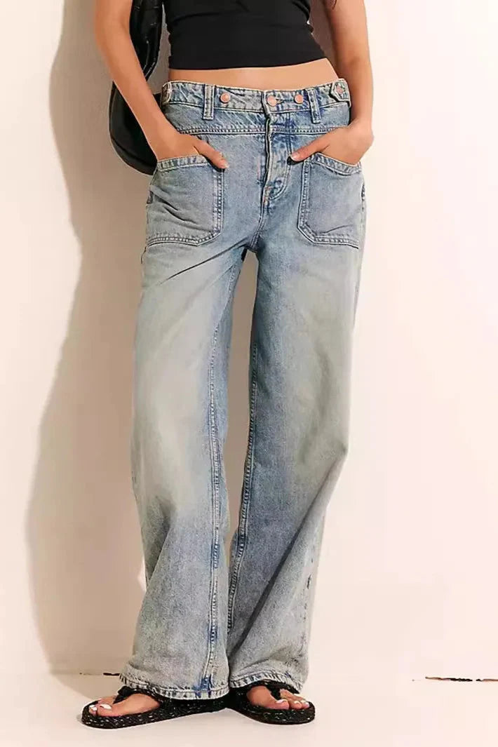 Candace High-Waist Wide-Leg Denims