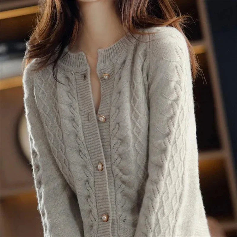 New London Pearl Button Cardigan