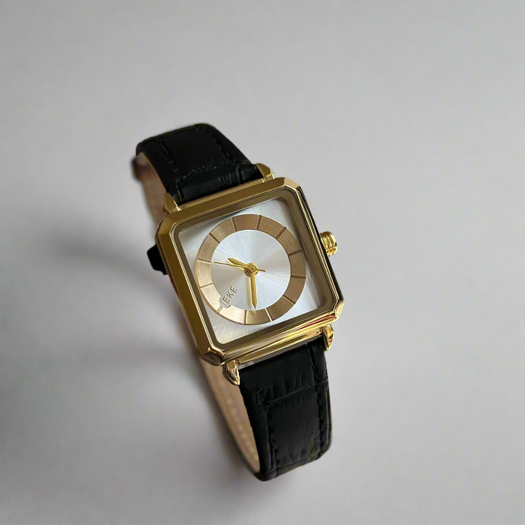 Elvra Square Leather Watch