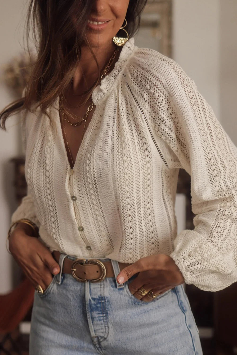 Châteaudun Vintage Summer Blouse