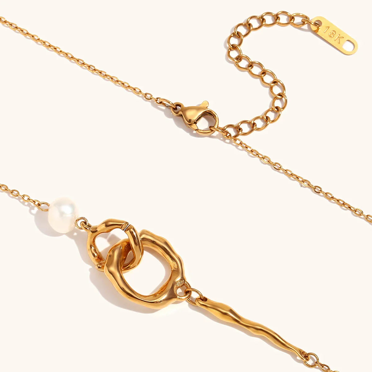 Ciroli Twisted Golden Drop Chain Necklace