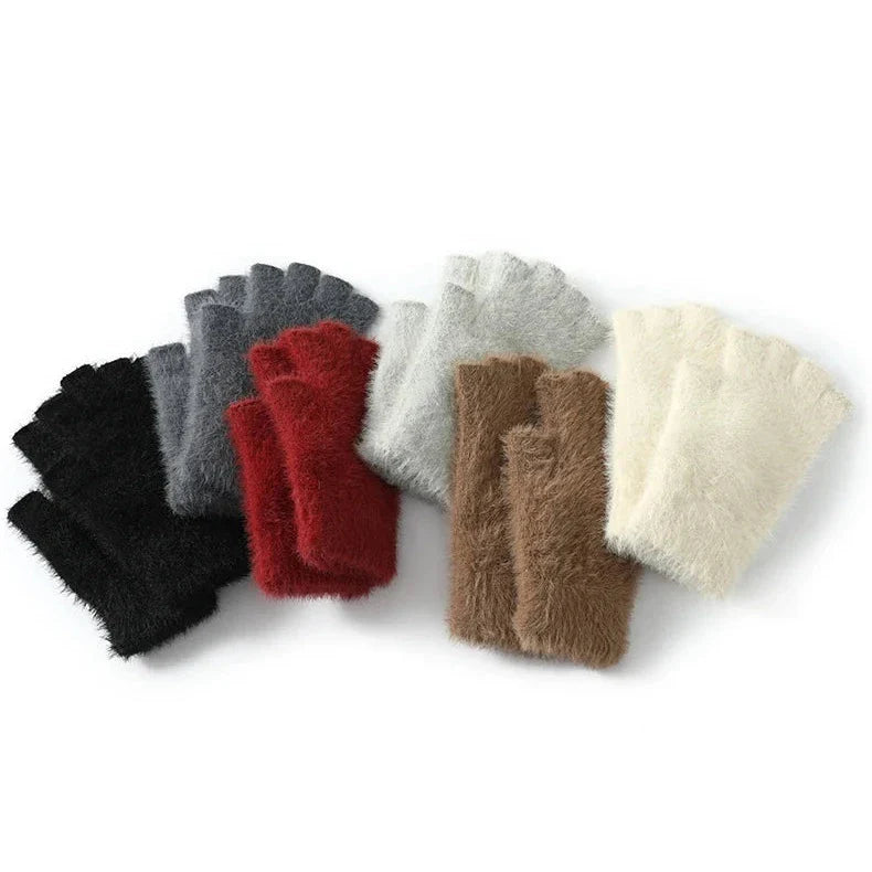 Winter Mink Fingerless gloves
