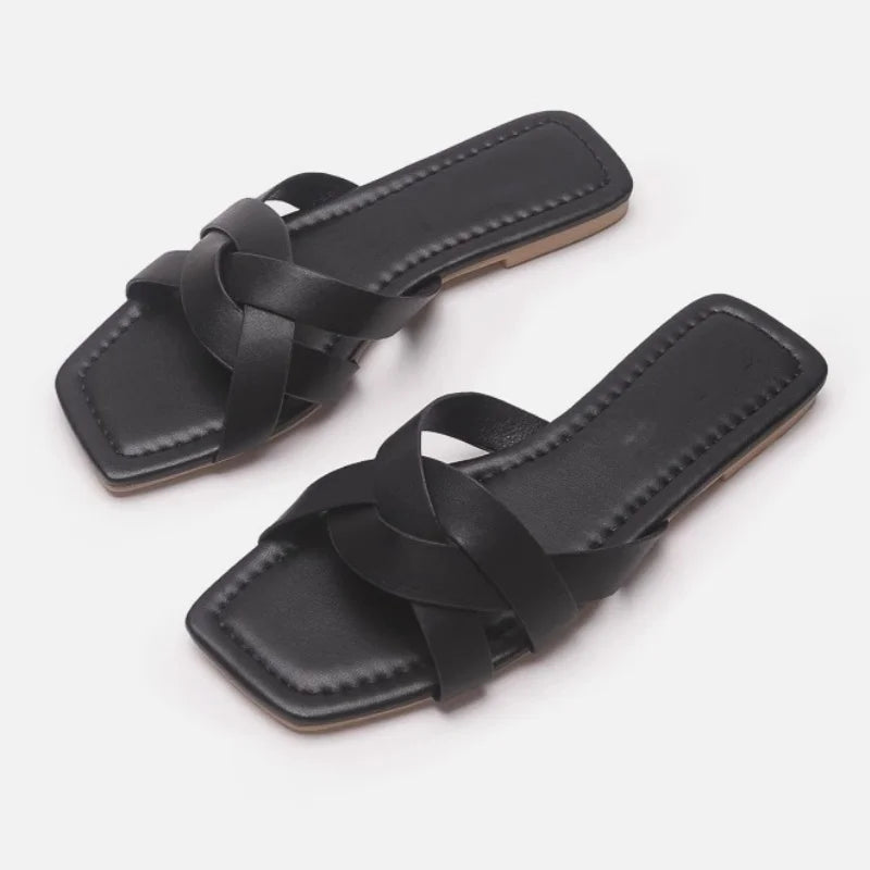 Orielle Woven Slide Sandals