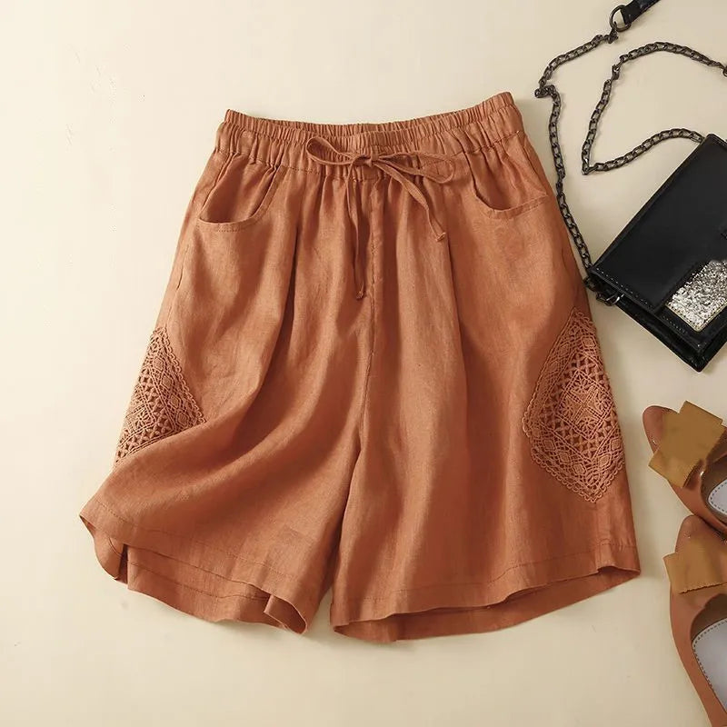 Brynn Linen Ruffle Shorts