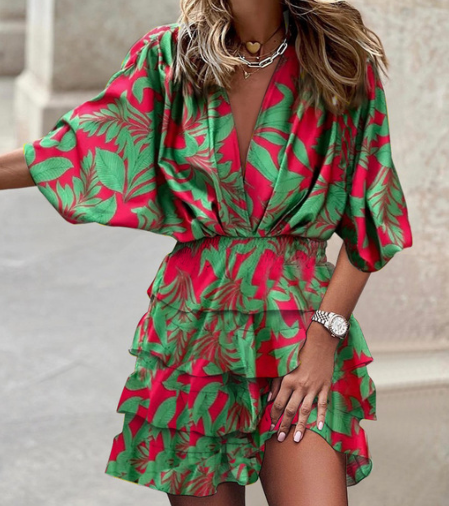 Daisy - Cheerful, colorful, patterned summer midi dress