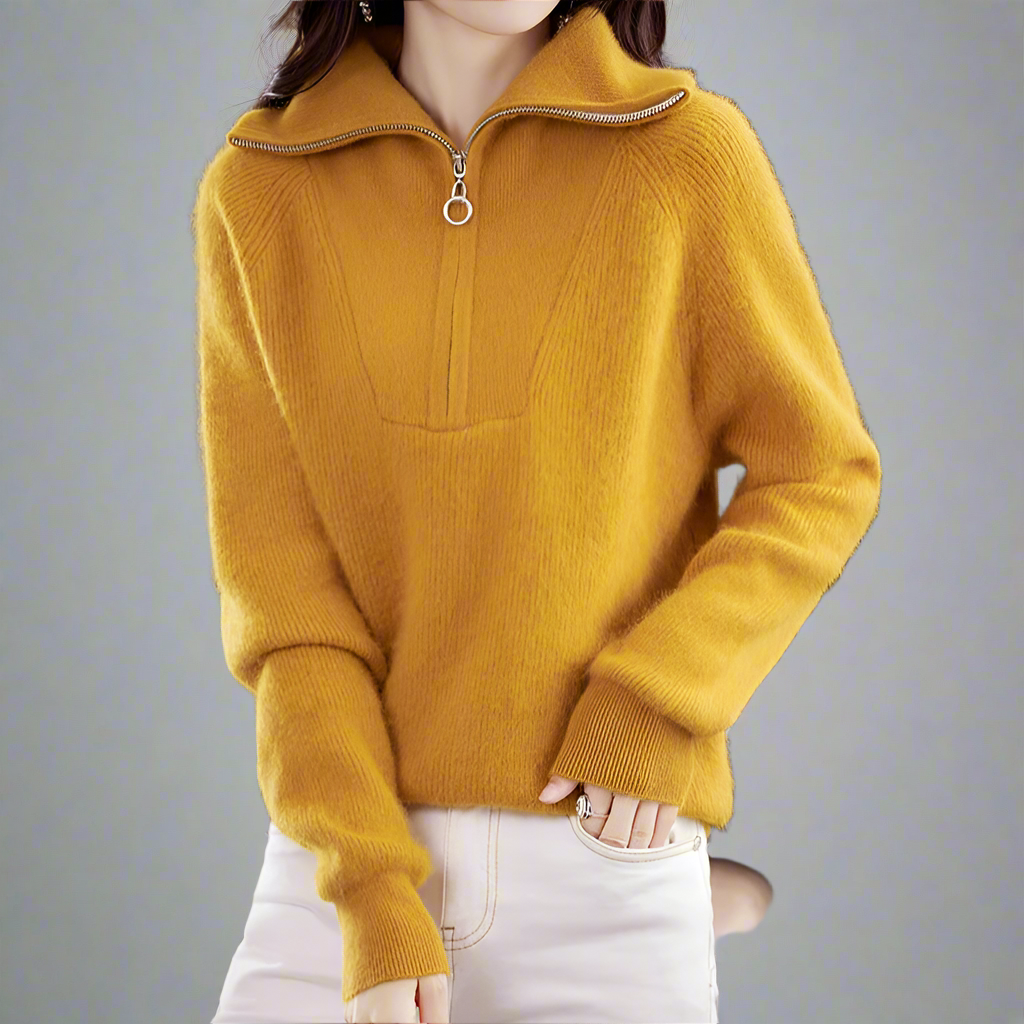 Mink Wool Half-Zip