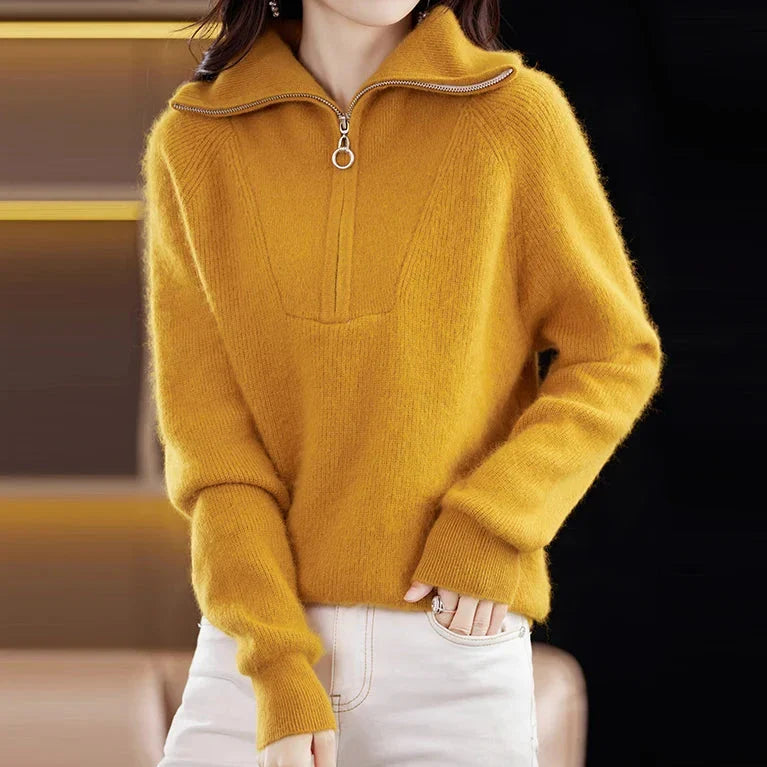 Mink Wool Half-Zip