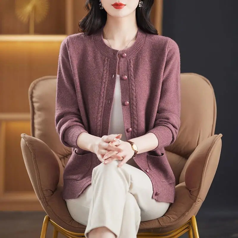 Maribelle Pearl Trim Cardigan