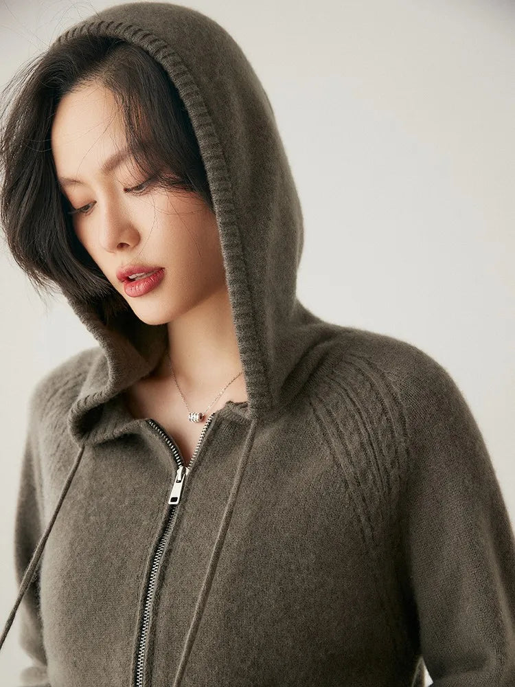 Glädje Classic Cashmere Zipup Hoodie