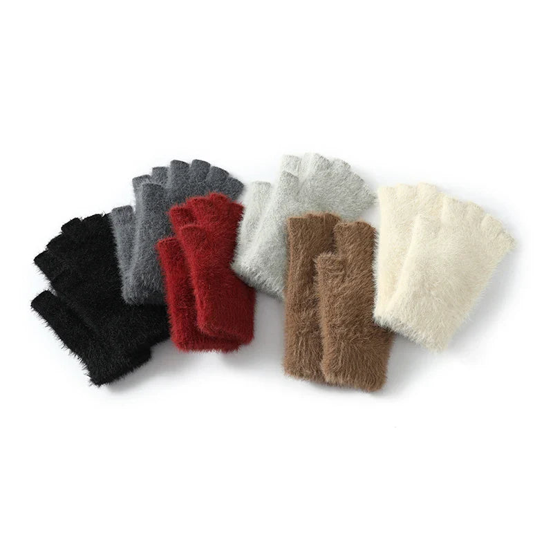 Winter Mink Fingerless gloves