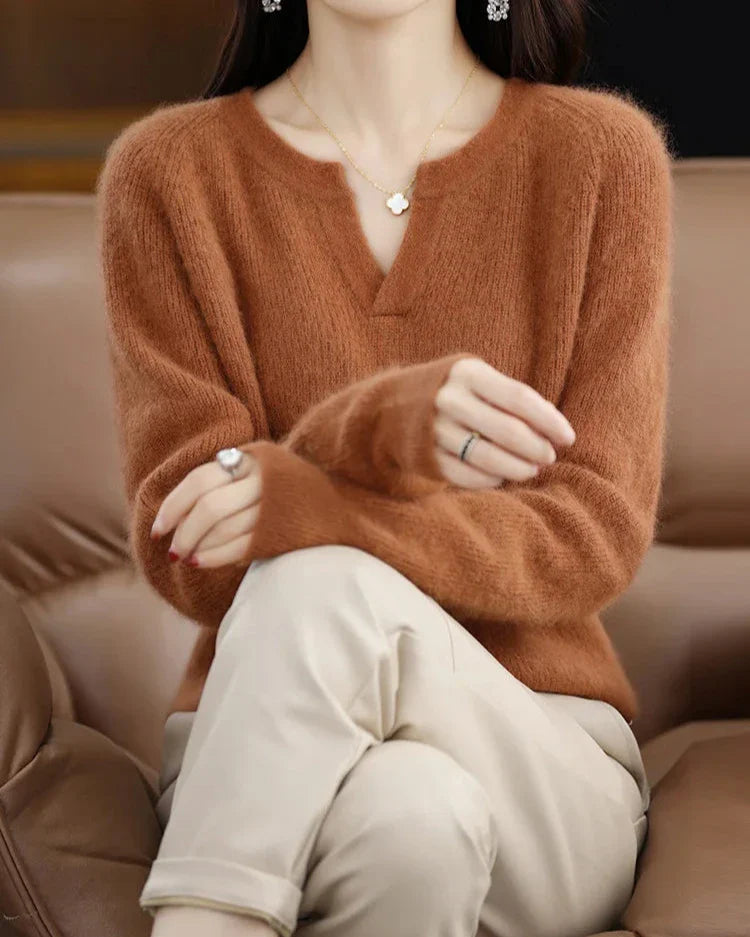 Brushed Mink Wool Pullover
