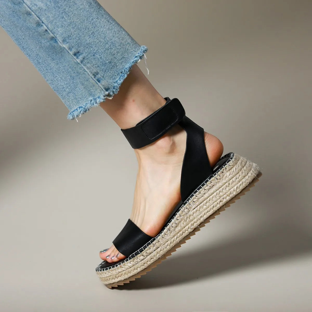 Classic Women's Leather Strap Sandals