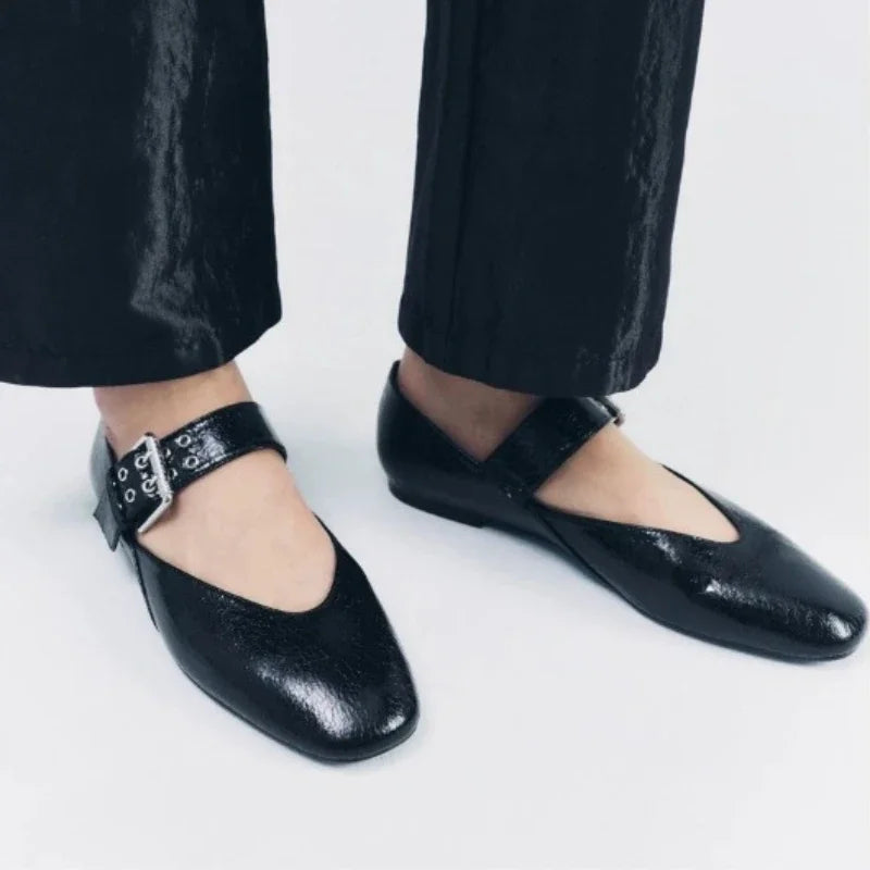 Liora Leopard Mary Jane Flats