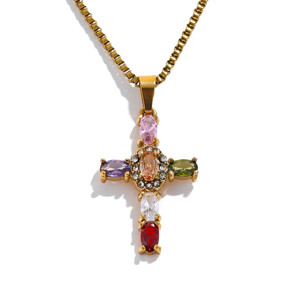 Alméa Bold Cross Pendant Necklace