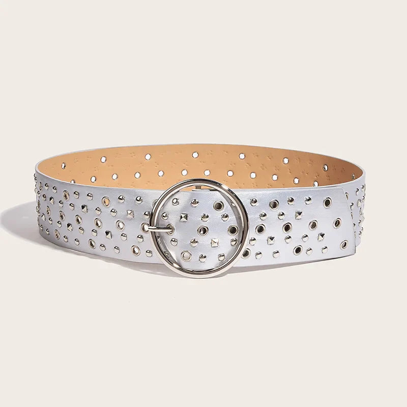 Oversized Women's Leather Belt