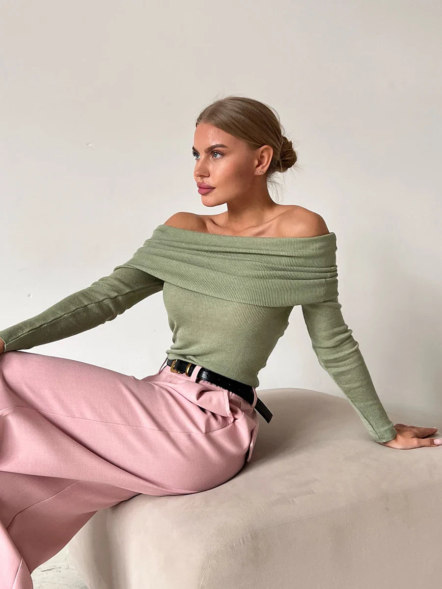 Orvieto Off-Shoulder Knit Top