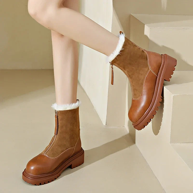 Cortina Suede Fur Boots