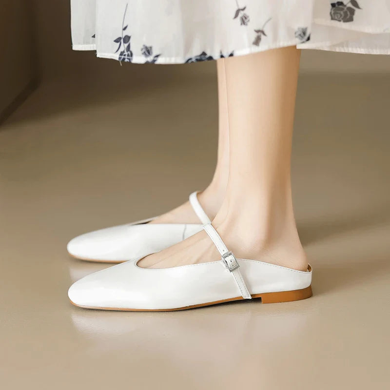 Dahlia Leather Mary Flats