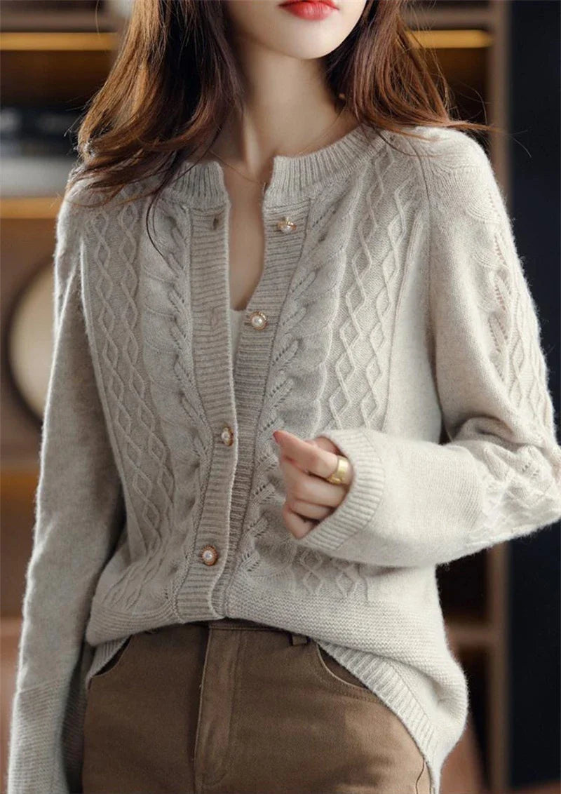 New London Pearl Button Cardigan