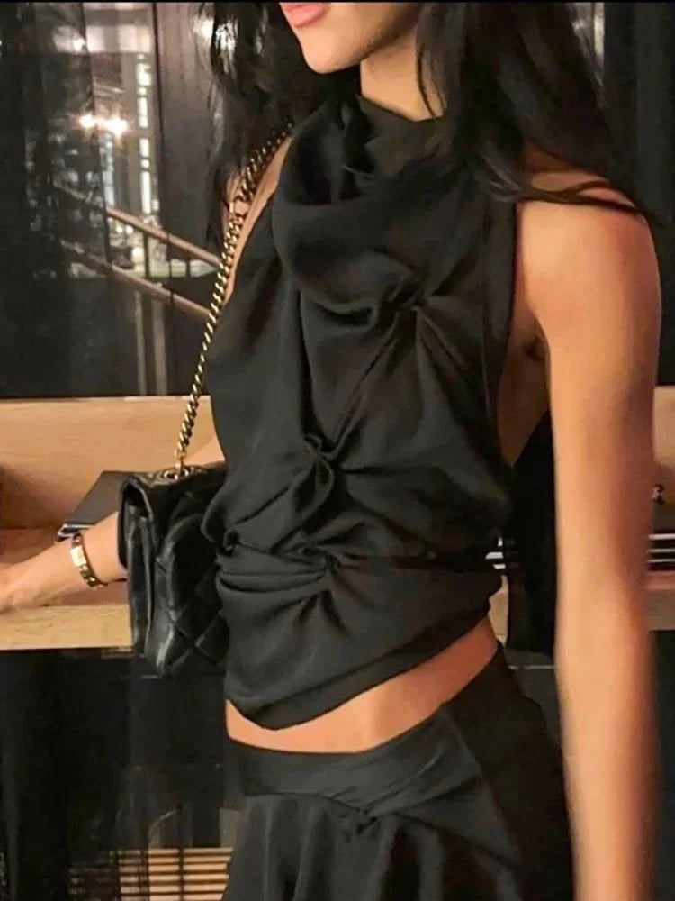 Fallon Tie-Back Halter Top