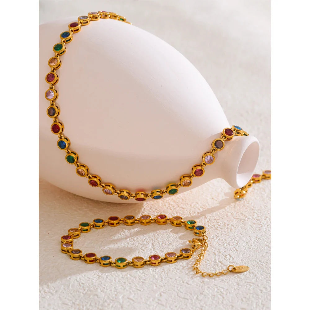 La Perla Di Luce 18k Gold Plated Gemstone Set