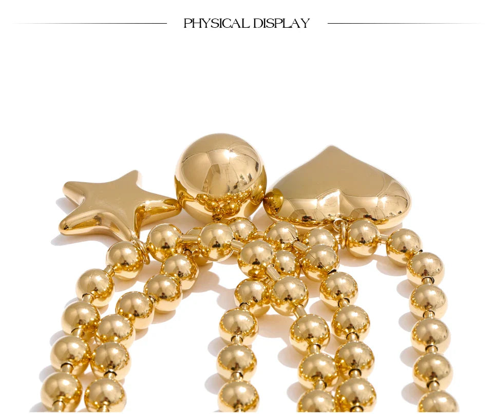 Liré Bold Star Beaded Necklace