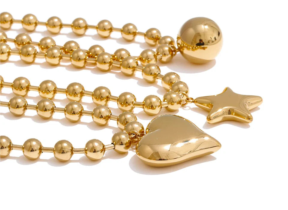 Liré Bold Star Beaded Necklace