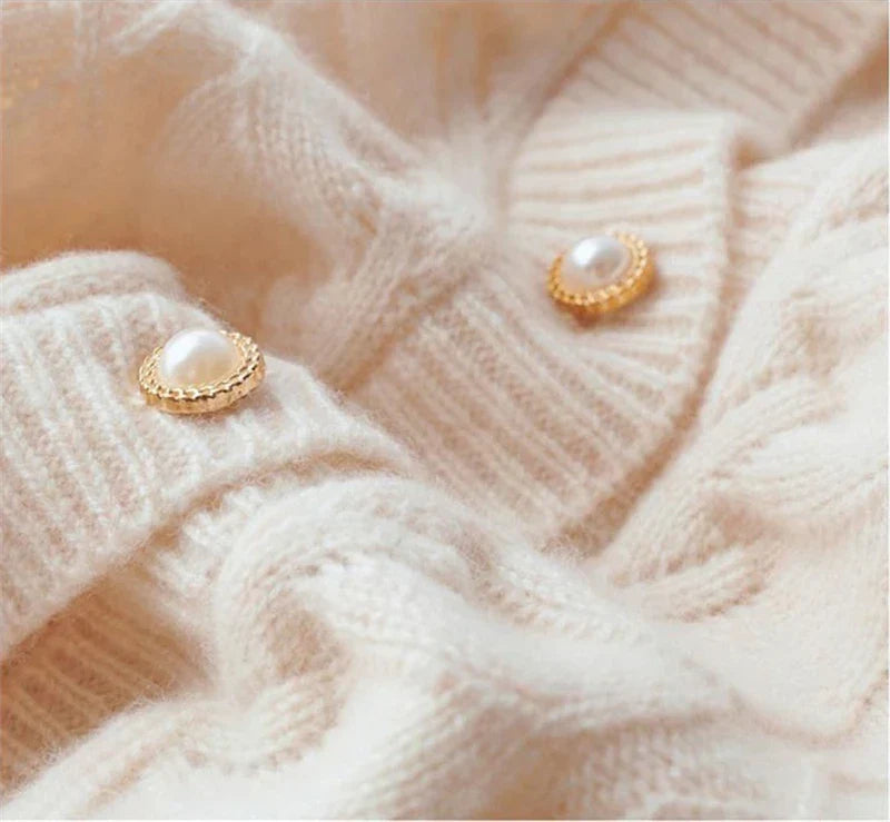 New London Pearl Button Cardigan