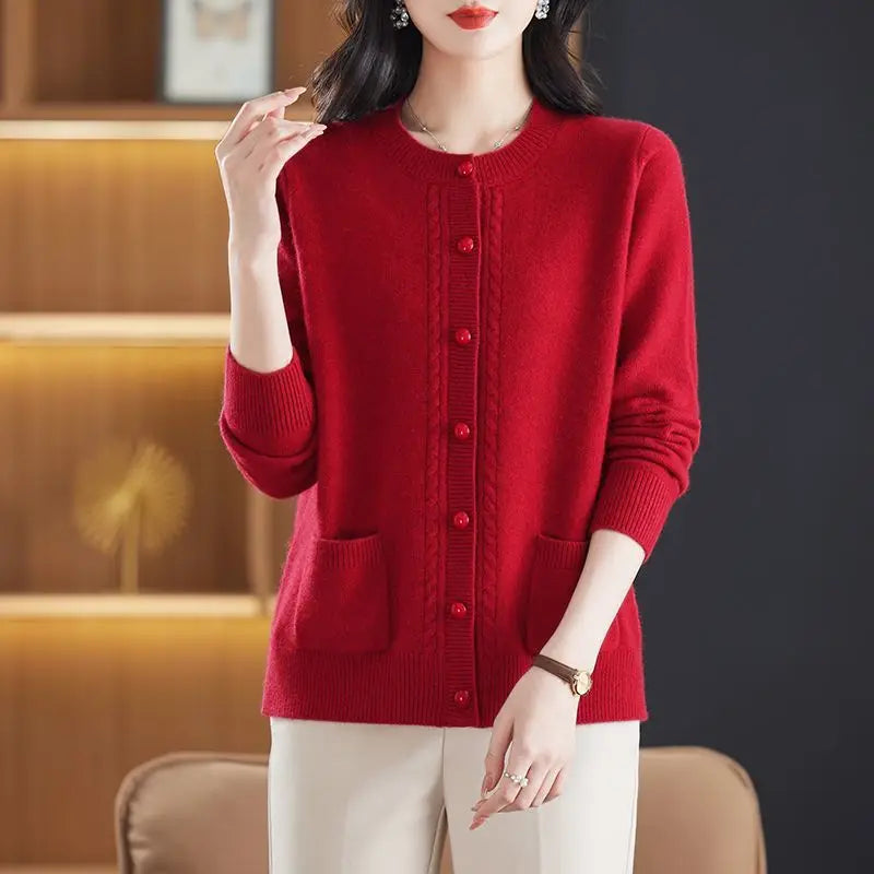 Maribelle Pearl Trim Cardigan