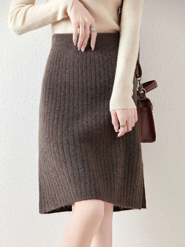 Camilla Merino Wool Midi Skirt