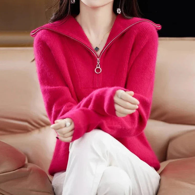 Mink Wool Half-Zip