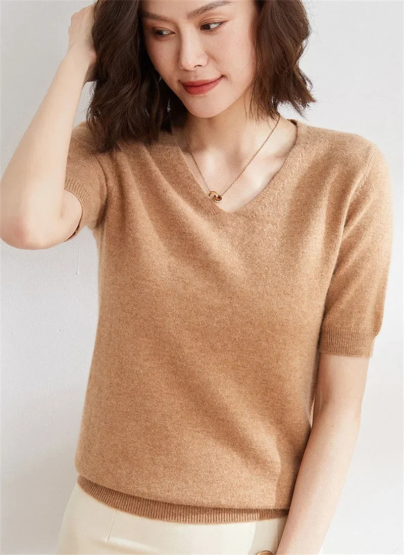 Elysian V-Neck Knit Top