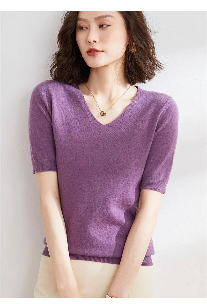 Elysian V-Neck Knit Top