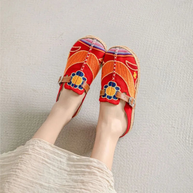 Evelyn Rojas Woven Slip-Ons