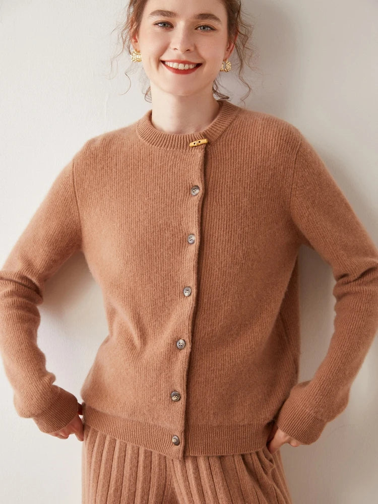 Florence Cashmere Button Cardigan