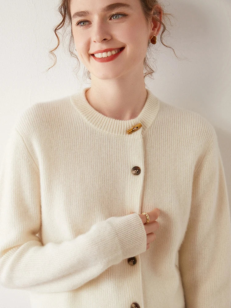 Florence Cashmere Button Cardigan
