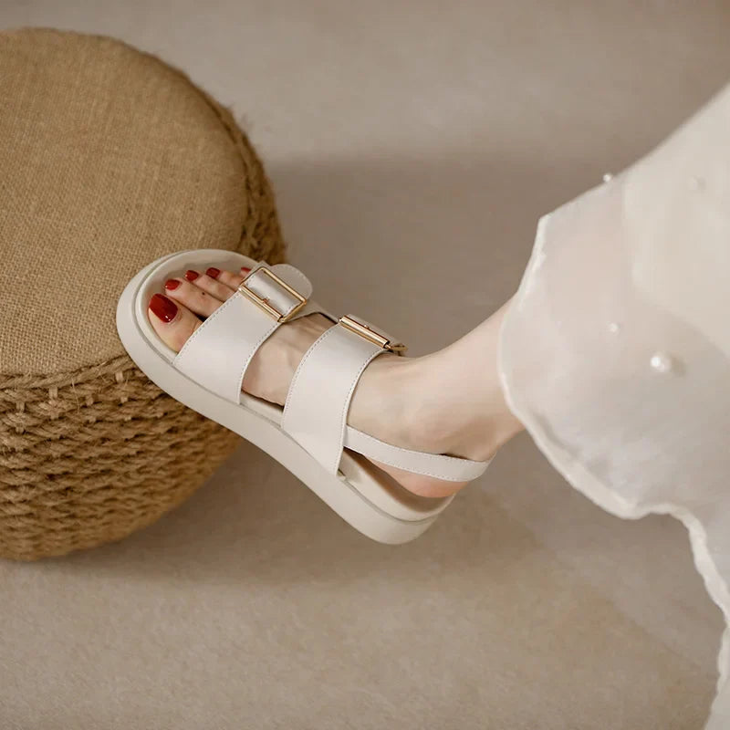 Italian Leather Platform Sandal