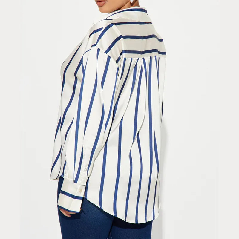Delaney Satin Stripe Shirt