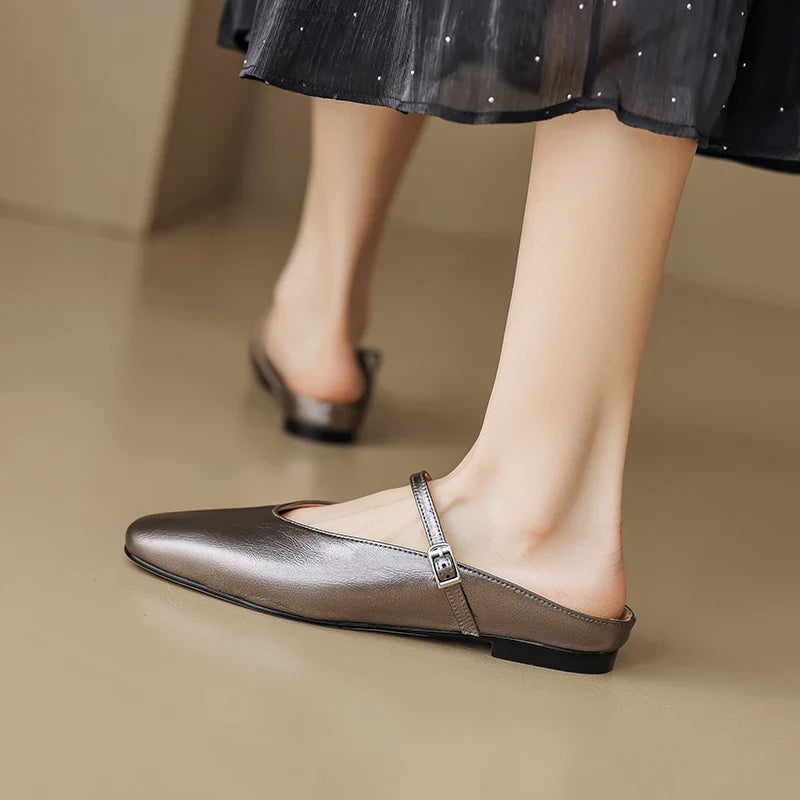 Dahlia Leather Mary Flats