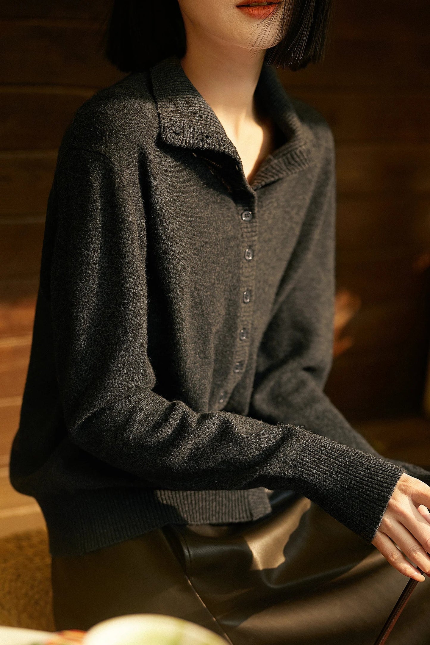Vercelli Cashmere Button Sweater
