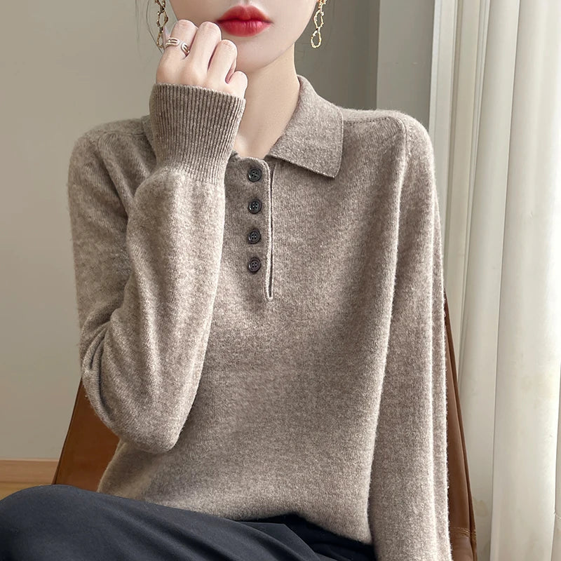 West Village Wool Polo Sweater