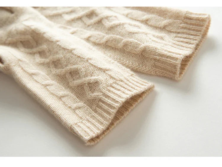 Bow Tied Cashmere Mittens