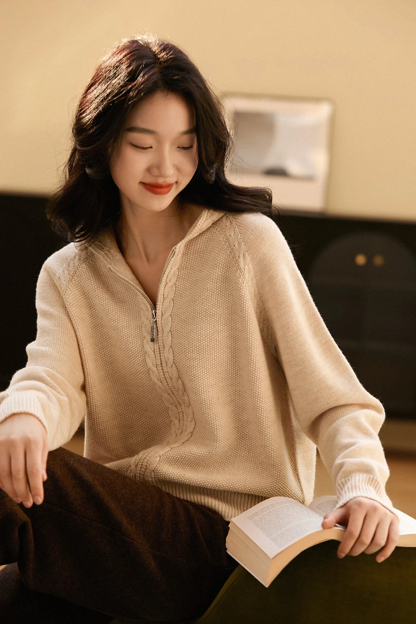 Elinsborg Cashmere Hooded Cardigan