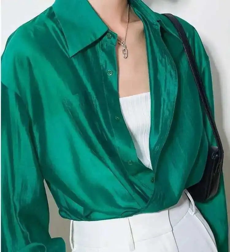 The Flowing Silk Poplin Blouse
