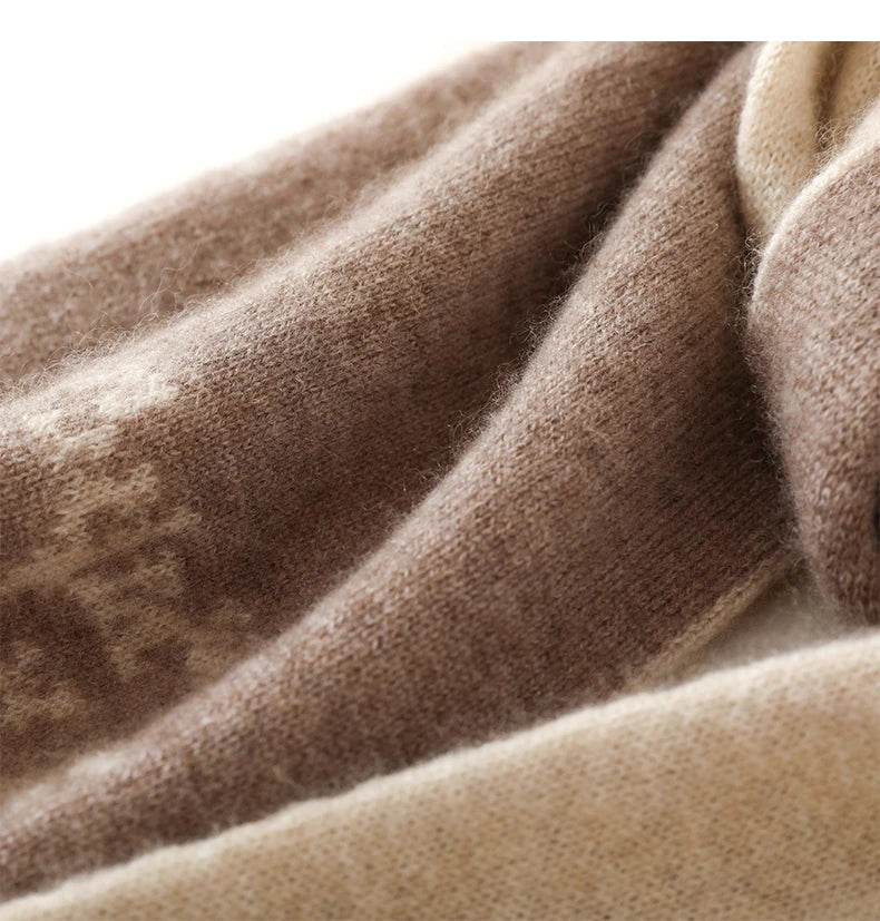 Alpine Snowfall Cashmere Scarf