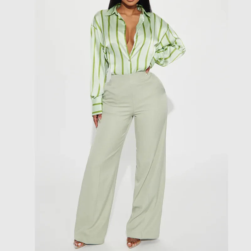Delaney Satin Stripe Shirt