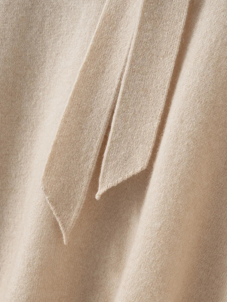 Selene Scarf-Collar Cashmere Pullover